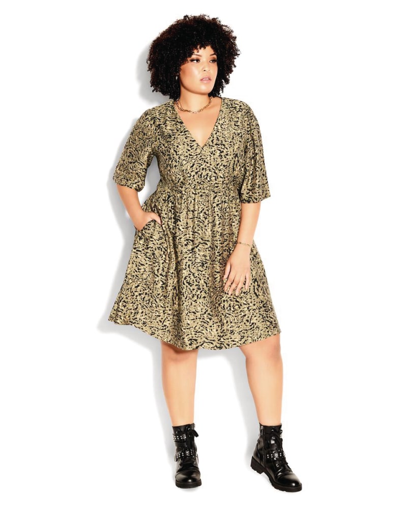 Plus size model wearing Urban Camo Dress by City Chic | Dia&Co | dia_product_style_image_id:172105